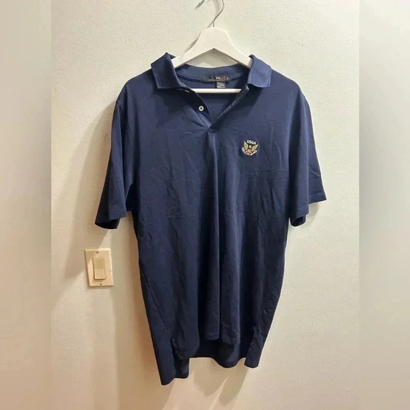 NBW USGA RLX Ralph Lauren Cotton Navy Polo size L - Picture 1 of 5